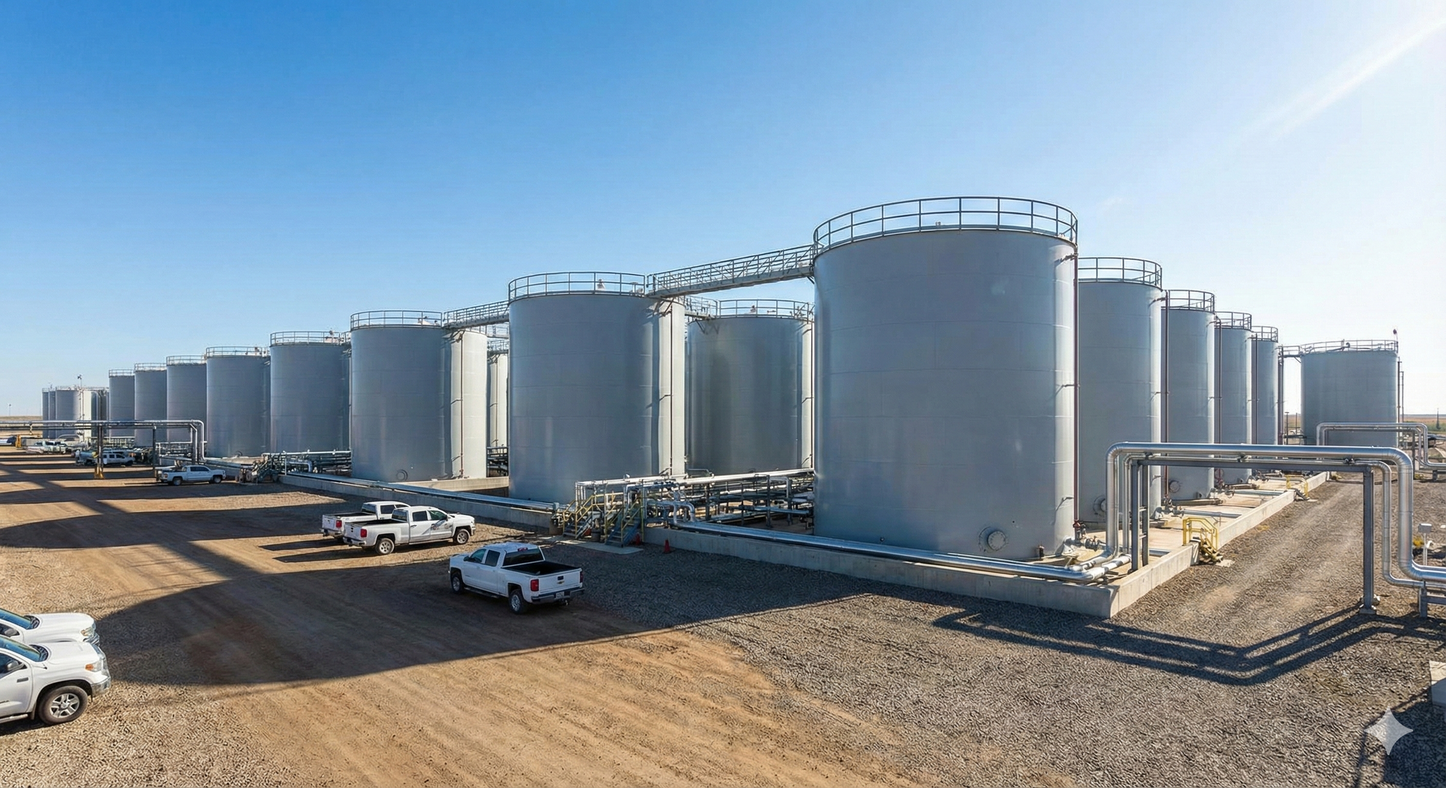 Modern tank storage facility with blending operations