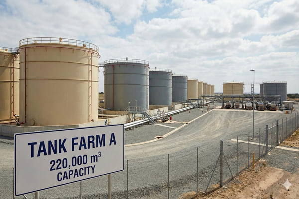 Atmospheric storage tank farm at Durance terminal